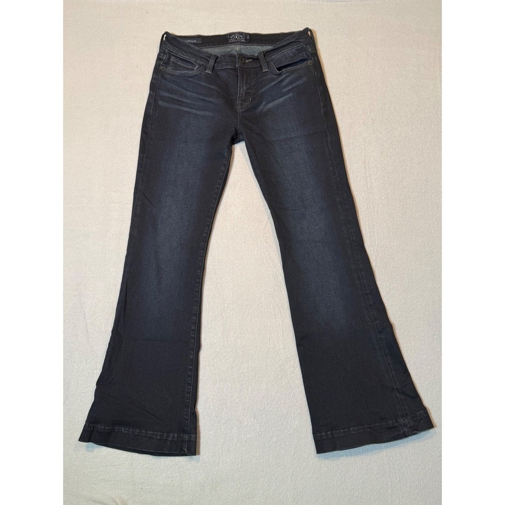 Lucky Brand Brooke Flare Jeans Womens 2/26 Dark Wash Stretch Y2K Boho 7W13016